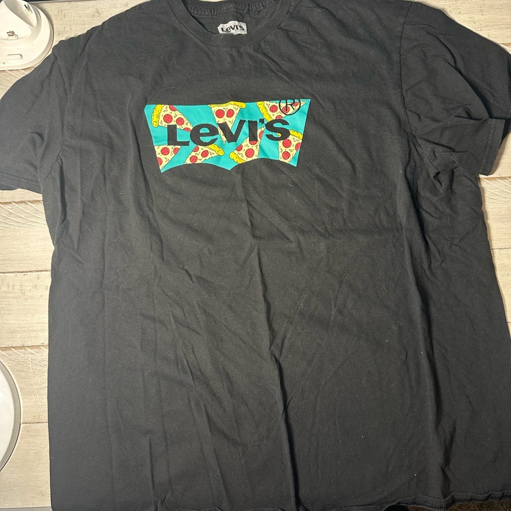 Levi's Black Tee with Colorful Logo